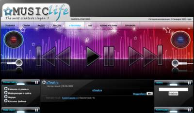 MusicLife шаблон для Ucoz S64817805
